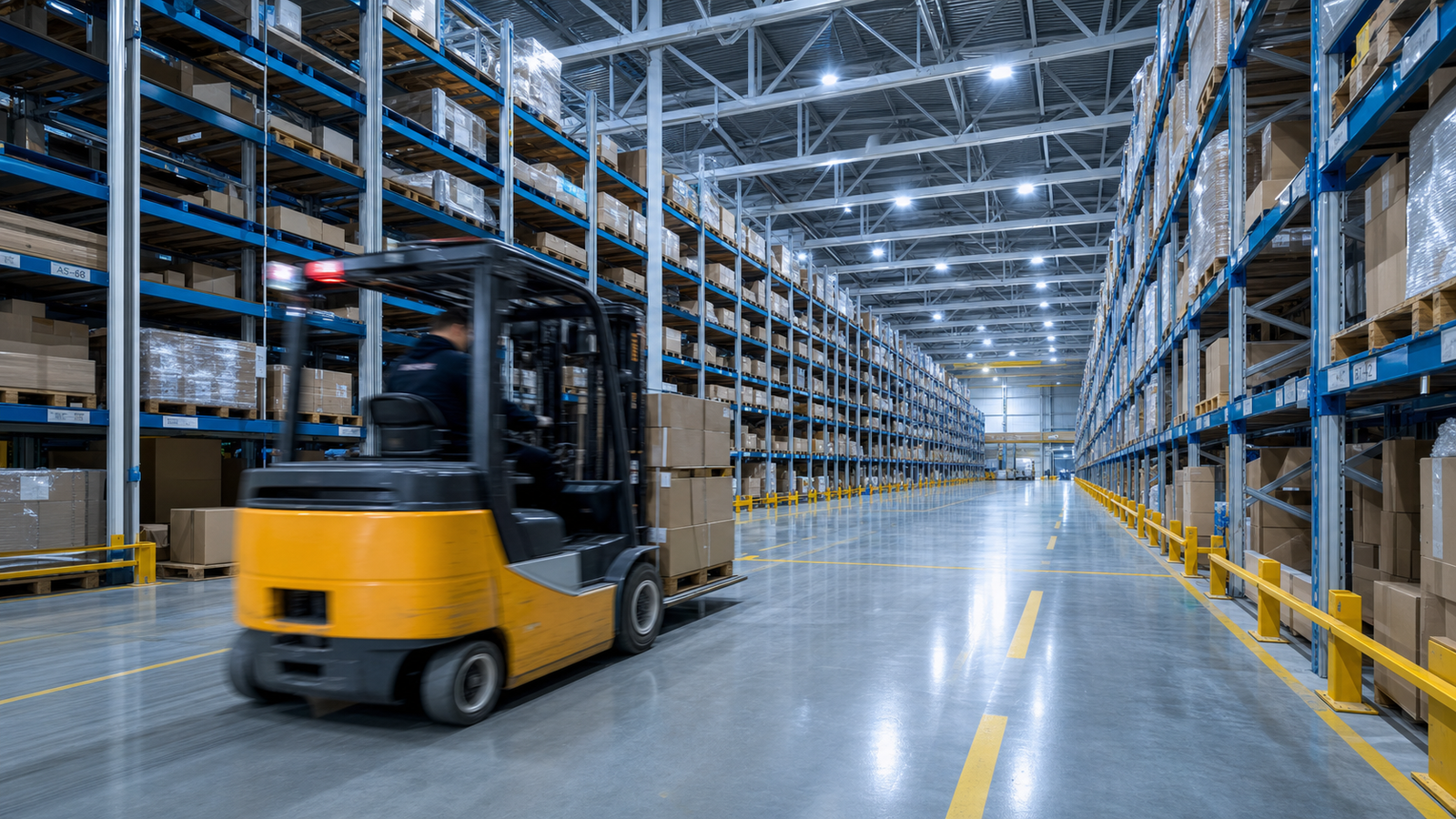 Industrial warehouse interior