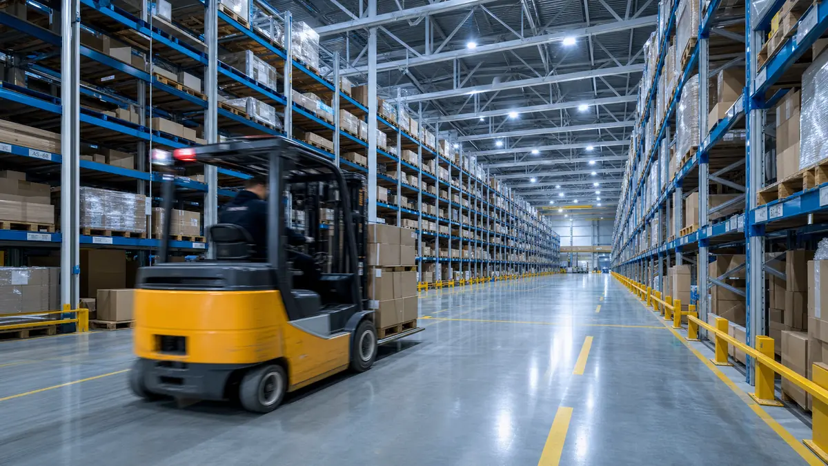 Industrial warehouse interior